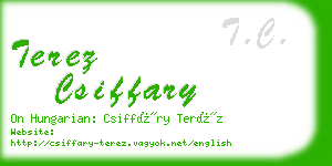 terez csiffary business card